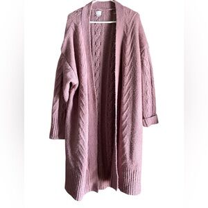 Long, blanket sweater. Mauve. A New Day. Warm! XL